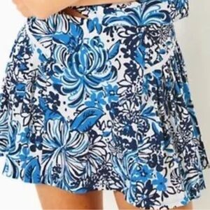 Lilly Pulitzer Sz Small Luxletic Bacio Skort Low Tide Navy Pandarama